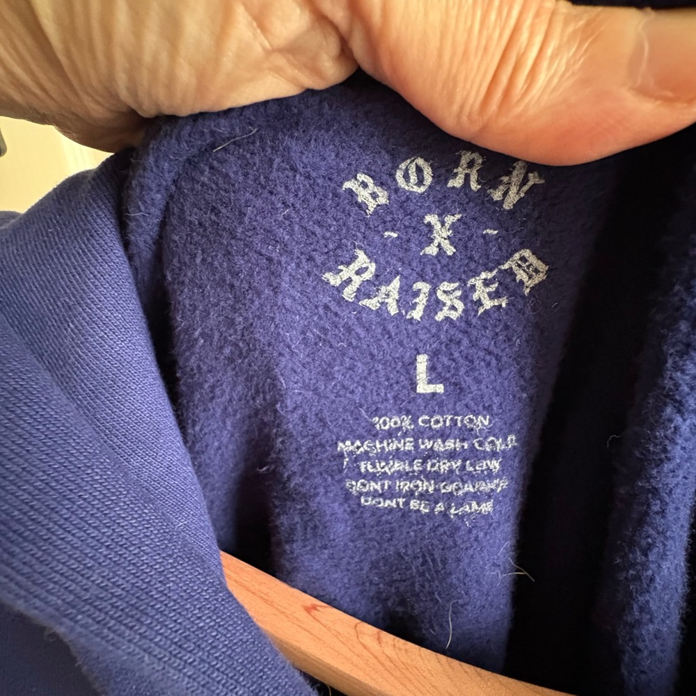 BORN X RAISED Blue Hoodie - Picture 3 of 3